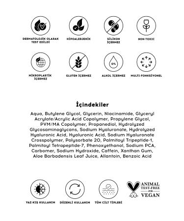 Cream Co. Hyaluronic Acid Peptide Serum | Hydrating Brightening | Caffeine Niacinamide | All Skin Types - Buy Online on GoSupps.com