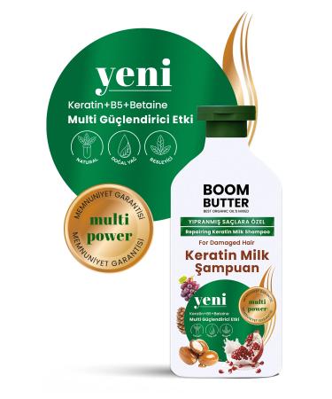BOOM BUTTER Multifunctional (7 ACTIVE) Keratin Milk Shampoo 400 ml - Buy Online on GoSupps.com