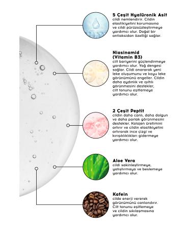 Cream Co. Hyaluronic Acid Peptide Serum | Hydrating Brightening | Caffeine Niacinamide | All Skin Types - Buy Online on GoSupps.com