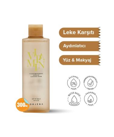 Orjena Vitamin Brightening Micellar Cleansing Water - Vitamin Essence - Face and Make-Up Cleansing Water 300ml - Buy Online on GoSupps.com