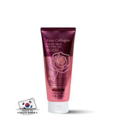 Orjena Rose Collagen Facial Mild Peeling Gel - Anti-Wrinkle and Anti-Aging Peeling Gel-180ml