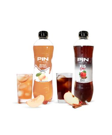 Pin Every Season - White Peach & Winter Tea - Sugar Free & Calorie Free 6 Pieces X 1 Liter - Buy Online on GoSupps.com