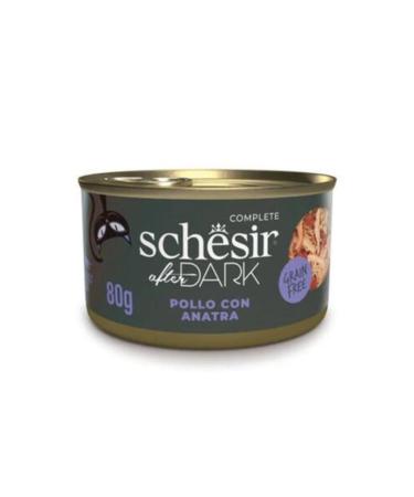 Schesir After Dark Chicken and Duck Adult Cat Canned Food in Broth 80 Gr
