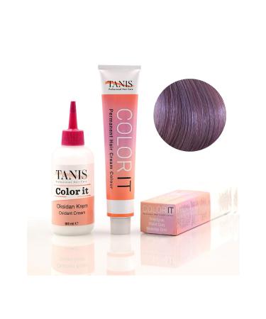 TANIS PROFESSIONAL TANIS COLOR-IT (100 ML) Permanent Hair Dye Violet Gray/Aubergine Gray (Violetgrau)