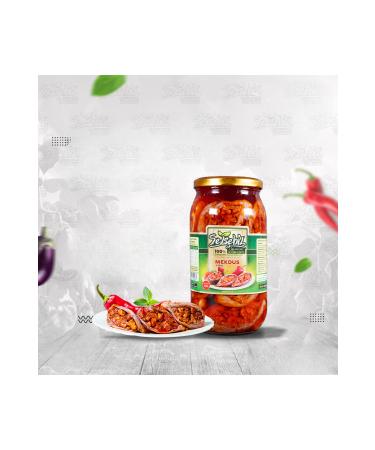 Ye illik Market 2 Pieces Breakfast Olive Oil Makdous (950 gr) 2 jars