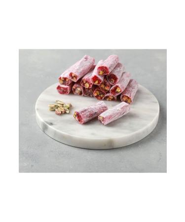 AK A Fitil Pistachio Pomegranate Turkish Delight 300 grams (100% NATURAL SUGAR IS USED.)