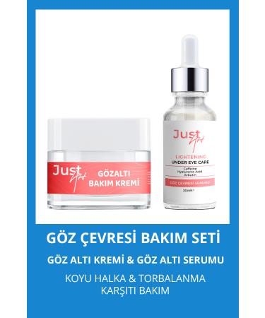 Just Art Under Eye Care Cream and Eye Contour Brightening and Anti-Wrinkle Care Serum
