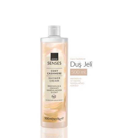 Avon Cosy Cashmere Magnolia Sandalwood Scented Scented Shower Gel 500 Ml.