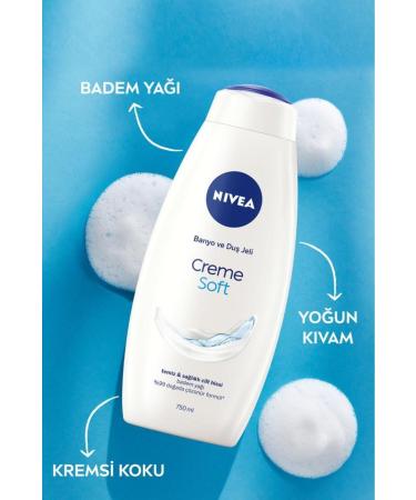 NIVEA Creamy Touch Shower Gel That Makes Skin Soft and Smooth-Feeling - 750ml eleg.1809 - Buy Online on GoSupps.com