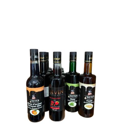 Seven7 Orange Flavored Cocktail and Coffee Syrup 750ml Glass