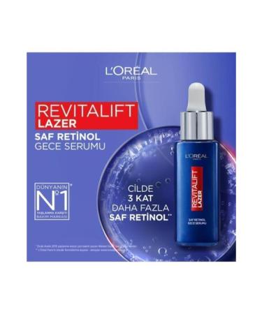 L'Oreal Paris Revitalift Lazer Saf Retinol Gece Serumu 30 ml + Kese anta - Buy Online on GoSupps.com