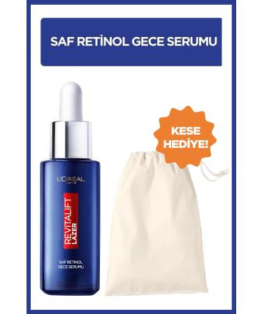 L'Oreal Paris Revitalift Lazer Saf Retinol Gece Serumu 30 ml + Kese anta