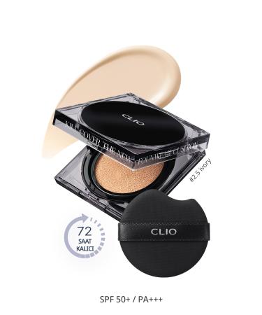 CLIO Permanent Concealer Cushion Kill Cover The New Foundation Cushion Refill Spf50 Pa (2.5 IVORY)
