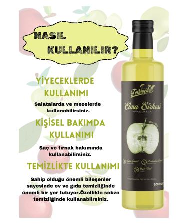 HAND MADE From Fethiye Natural Fermented Additive-Free and Organic Apple Cider Vinegar 500ml - Buy Online on GoSupps.com