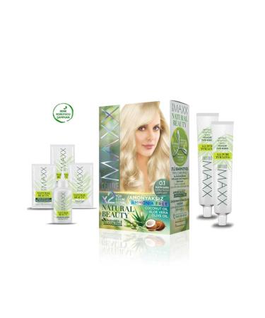 2 Pack Natural Beauty Ammonia Free Hair Dye 0.1 Platinum Blonde - Lisinya Alithestereo