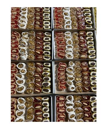 Manufacturer Confectioner Efeler Walnut Dip Hazelnut Paste and Pistachio Wrap Cacao Hazelnut Paste and Pasha Turkish Delight) 750 gr