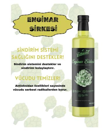 HAND MADE From Fethiye Natural Fermented Additive-Free and Organic Artichoke Vinegar 500ml - Buy Online on GoSupps.com
