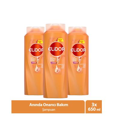 Elidor Superblend Hair Care Shampoo Instant Repair Care Vitamin C Keratin Ceramide 650 ml X3