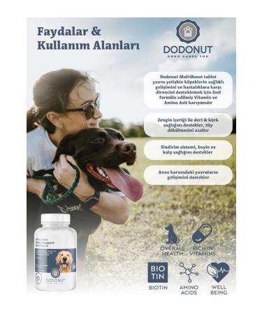 DODONUT Dog Health Set of 4 Probiotic Skin and Fur Health Multivitamin Natural Salmon Oil - Buy Online on GoSupps.com
