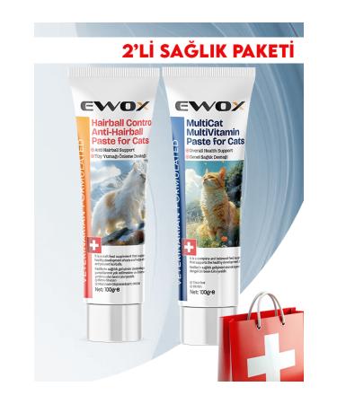 EWOX Cat 2-Pack Health Pack (Multivitamin Paste & Malt Paste)