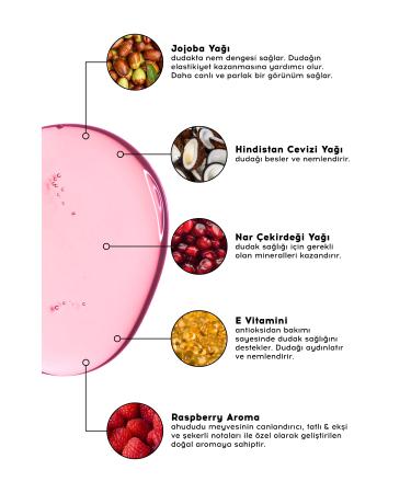 Cream Co. Lip Oil Gloss | Lip Gloss Moisturizing Lip Oil | Raspberry Flavor | Vitamin E - Buy Online on GoSupps.com