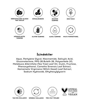 Cream Co. Bha Pha Niacinamide Toner | Pore Tightener Acne Blackhead Remover | Salicylic Acid - Buy Online on GoSupps.com