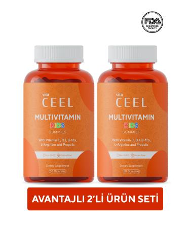 Vita Ceel 2-Pack Children's Developmental Multivitamin Vitamin C D B Mix L-arginine - Buy Online on GoSupps.com