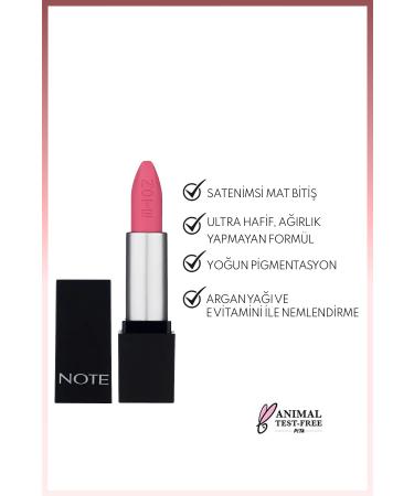 Note Cosmetics Mattever Lipstick Semi-Matte Satin Finish Lipstick 15 Favorite Pink - Buy Online on GoSupps.com