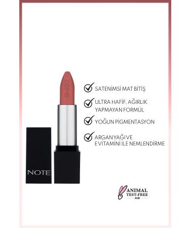 Note Cosmetics Mattever Lipstick Semi Matte Satin Finish Lipstick 06 Sunset Party - Pink - Buy Online on GoSupps.com
