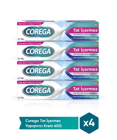 Corega Super Tasteless Denture Adhesive Cream 40 gr 12 Pieces