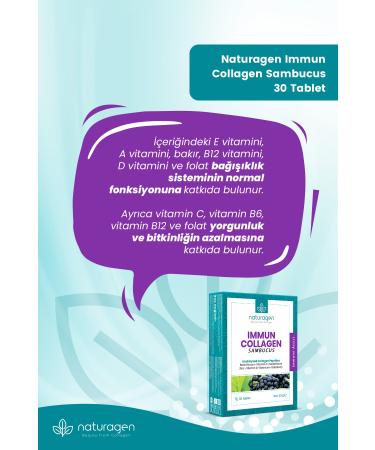 Naturagen Immun Collagen Sambucus (KARAM RVER) New Glass Bottle 30 Tablets - Buy Online on GoSupps.com