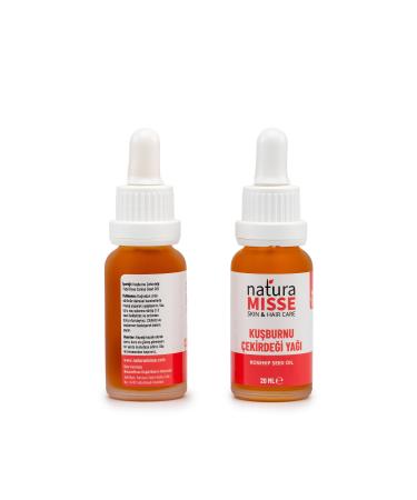 naturamisse Rosehip Seed Oil 20 ml Anti-Blemish and Anti-Aging Cold Pressed Pure Skin Oil - Buy Online on GoSupps.com
