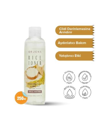 Orjena Rice Toner Rice Extract Tone Equalizing Brightening Toner 250ml - Buy Online on GoSupps.com