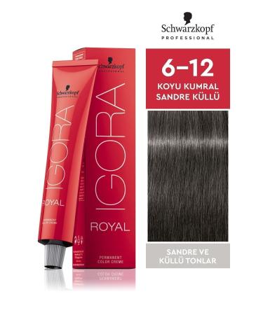 Igora Royal Ash Tones 6-12 Dark Blonde Sandre Ash Hair Dye 60ml