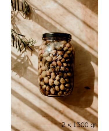 Foze Green Edremit Cracked Green Olives 1300 Gr (Set of 2) - Buy Online on GoSupps.com