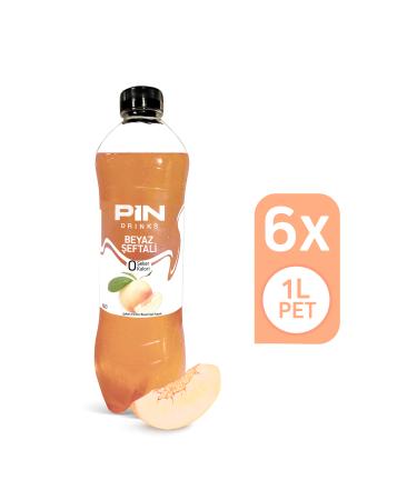 Pin White Peach White Tea Special Series - Sugar Free & Calorie Free 1 Liter X 6 Pieces