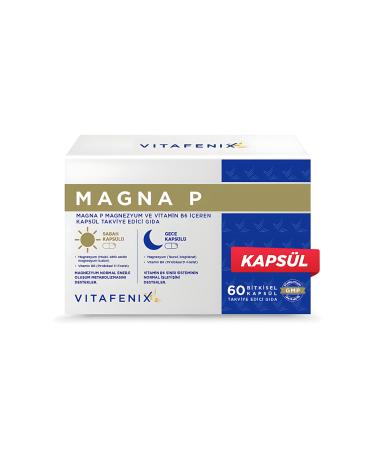 Vitafenix Magna P Magnesium and Vitamin B6 Containing Capsule Supplementary Food (New Packaging)