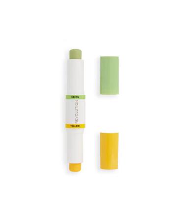 Revolution Vegan Colour Correcting Concealer Stick Yellow & Green