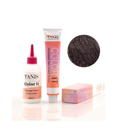 TANIS PROFESSIONAL TANIS COLOR-IT (100 ML) Permanent Hair Dye 5.7 (Chocolate Brown Dark)