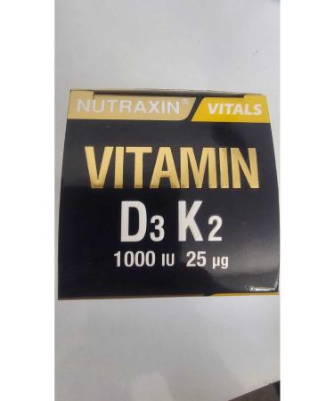 Nutraxin D3K2 120 Tablets 3 Pack - 1000 Iu Vitamin D3 25 Mcg Vitamin K2 - Buy Online on GoSupps.com