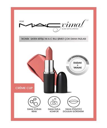 Mac MACximal Sleek Satin Lipstick konik Saten Biti li Ruj-CR ME CUP 3.5GM