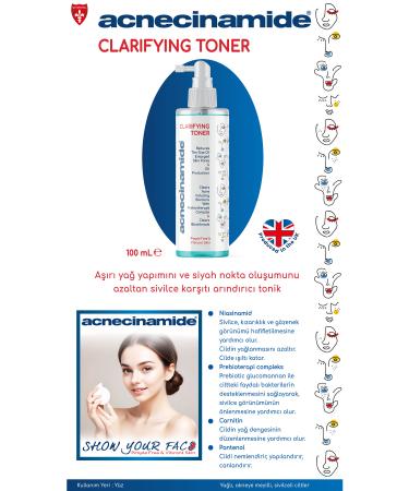 Acnecinamide Clarifying Toner - Anti-acne purifying toner that reduces oil production and blackhead formation - Buy Online on GoSupps.com