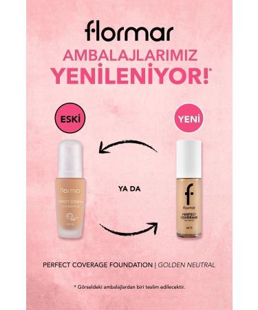 Flormar Perfect Coverage Foundation Time to Pamper Yourself 121 Golden Natural NTRLB392 - Buy Online on GoSupps.com