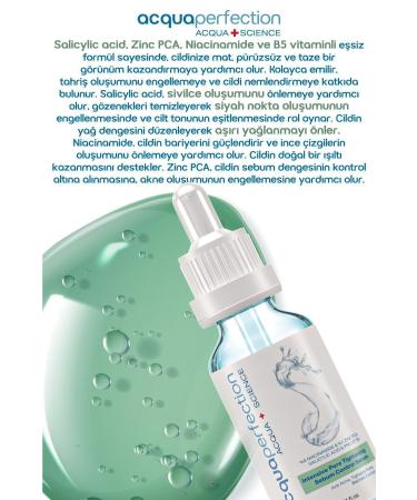 Acqua Perfection Acne Blackhead Anti-Pore Sebum Care Serum 30ml 5% Niacinamide 1% Zinc Oily Skin - Buy Online on GoSupps.com