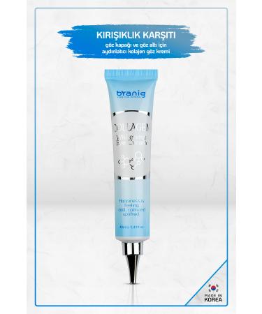BRANIG Under Eye Brightening and Anti-Wrinkle Collagen Eyelid and Eye Contour Cream Made In Korea