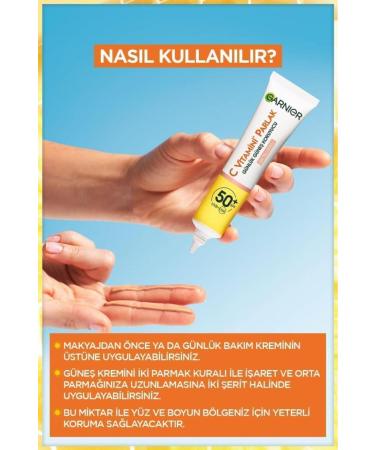 Garnier Vitamin C Bright Daily UV Sun Face Cream Spf50 Luminous Texture 40ml + Quilted Makeup Bag - Buy Online on GoSupps.com