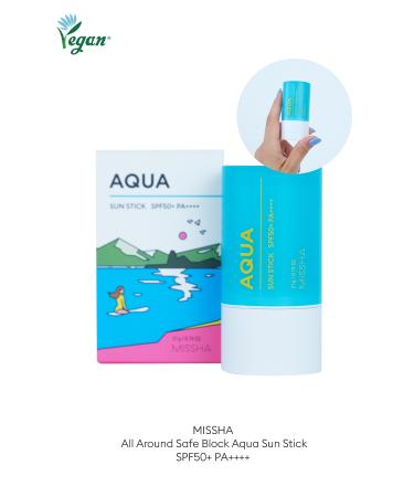 Missha Intensive Moisturizing Waterproof Stick Sun Cream All Around Safe Block Aqua Sun StickSPF50+PA++++