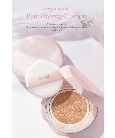 CLIO Blur Effect Vegan Cushion CLIO Veganwear Pure Blurring Cushion+Refill SPF50+ PA+++ (4 Ginger) - Buy Online on GoSupps.com