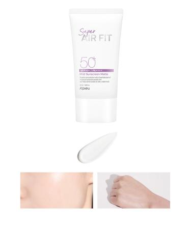 Missha Light Textured Matte Finish Sunscreen A'PIEU Super Air Fit Mild Sunscreen Matte Spf50+/PA++++