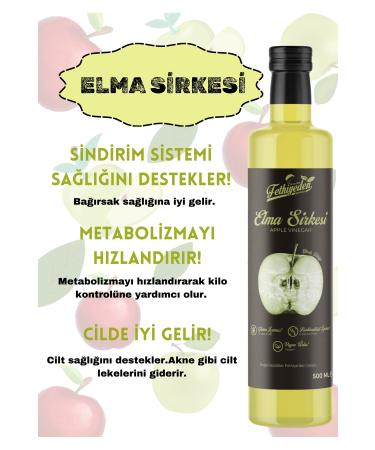 HAND MADE From Fethiye Natural Fermented Additive-Free and Organic Apple Cider Vinegar 500ml - Buy Online on GoSupps.com